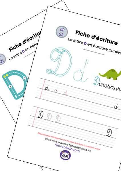 PDF Fiche d'écriture cursive GS à imprimer