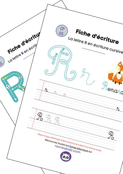 Fiche écriture lettre R à imprimer pdf