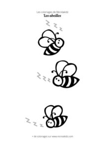 Coloriage abeille pour enfant
