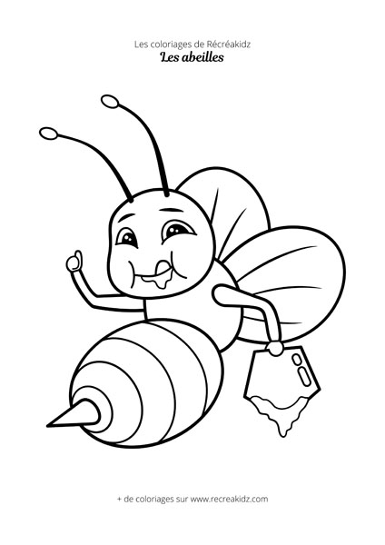 Coloriage abeille : 50 dessins à imprimer