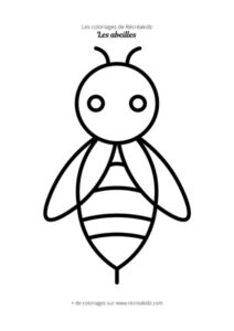 Coloriage d'abeille simple