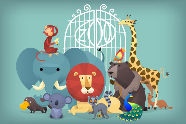 Coloriage d'animaux du zoo gratuit