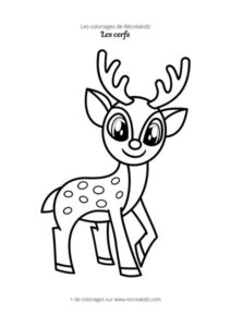 Coloriage de cerf mignon