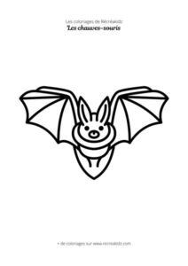 Coloriage de chauve-souris facile