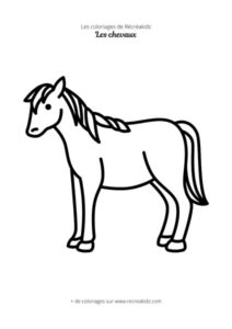 Coloriage de cheval simple