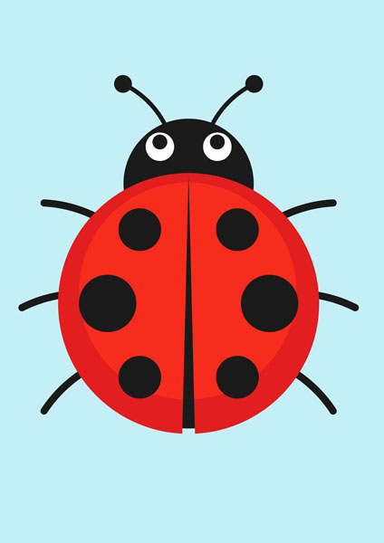 Coloriage de coccinelle à imprimer