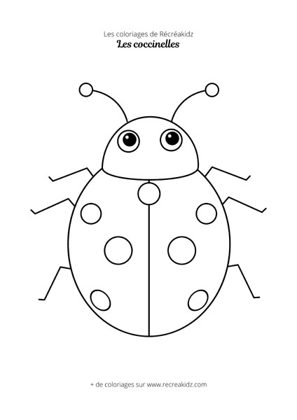 Coloriage de coccinelle maternelle