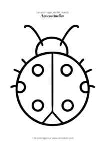 Coloriage de coccinelle simple