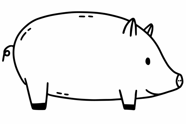 Coloriage de cochon à imprimer