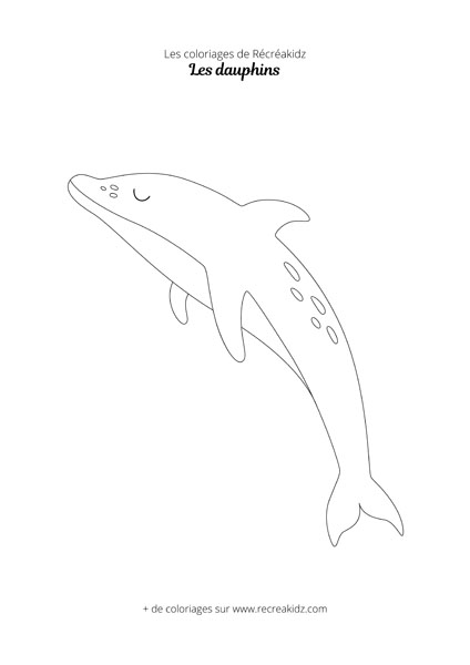 Coloriage de dauphin rapide