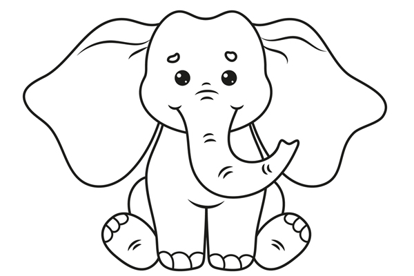 Coloriage éléphant à imprimer