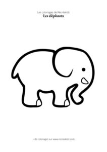 Coloriage éléphant maternelle