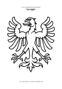 Coloriage d'emblème d'aigle
