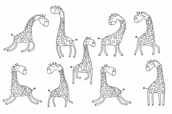 Coloriage girafe à imprimer