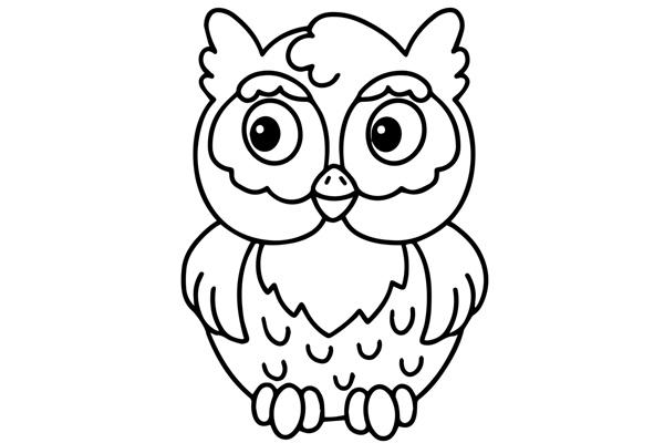 Coloriage hibou à imprimer