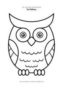 Coloriage hibou facile