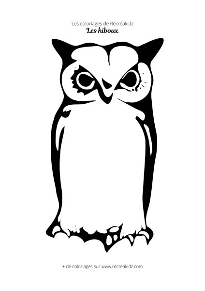 Coloriage de hibou rapide