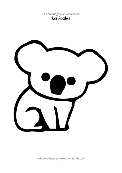 Coloriage koala maternelle