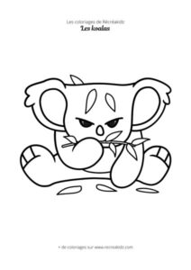 Coloriage koala rigolo