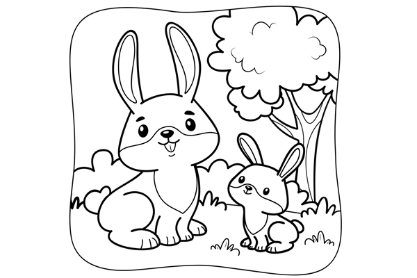 Coloriage lapin à imprimer