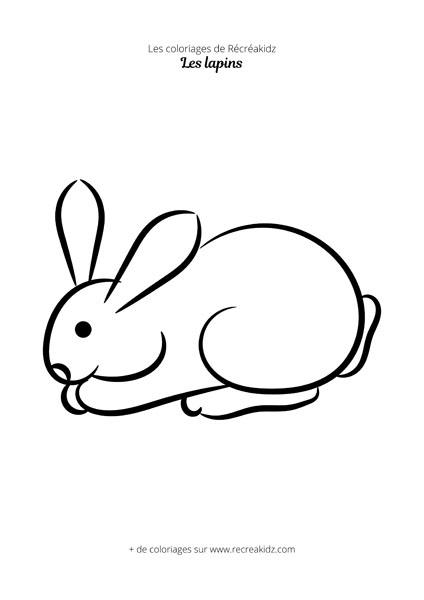 Coloriage lapin simple
