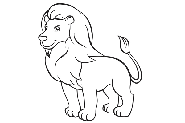 Coloriage lion à imprimer