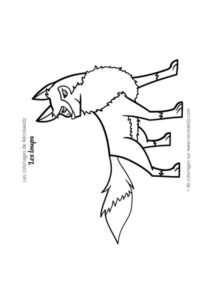 Coloriage loup manga