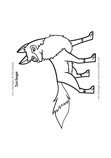 Coloriage loup manga