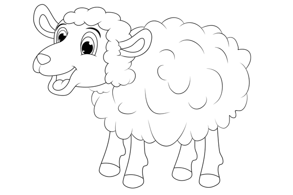 Coloriage de mouton à imprimer