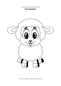 Coloriage de mouton facile