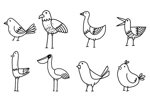 Coloriage oiseaux à imprimer
