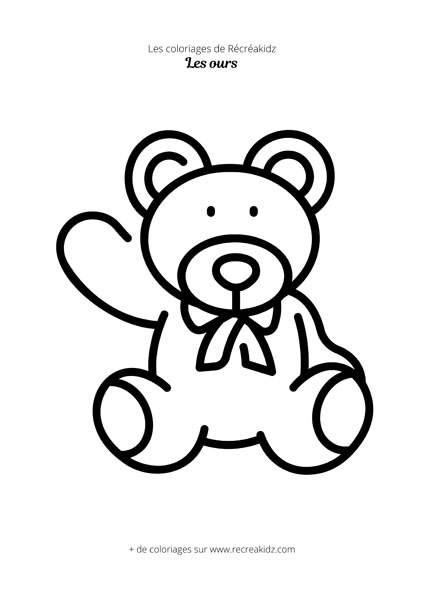 Coloriage d'ours en peluche