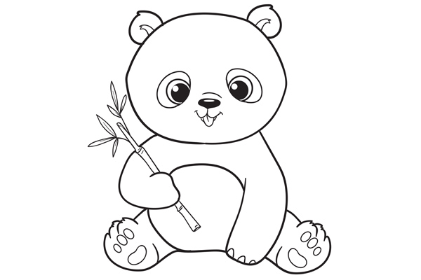 Coloriage panda à imprimer