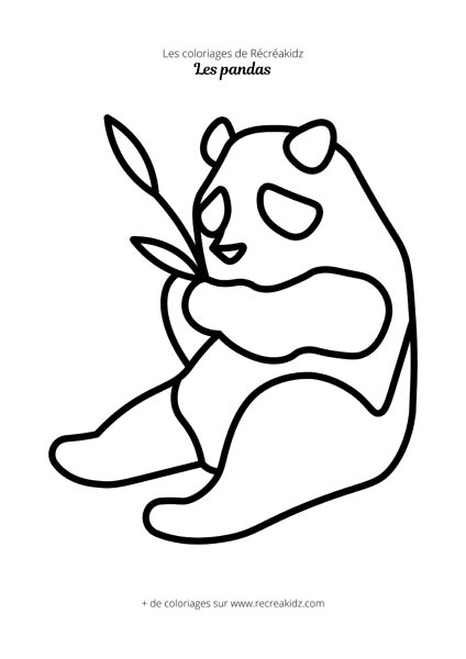 Coloriage de panda facile