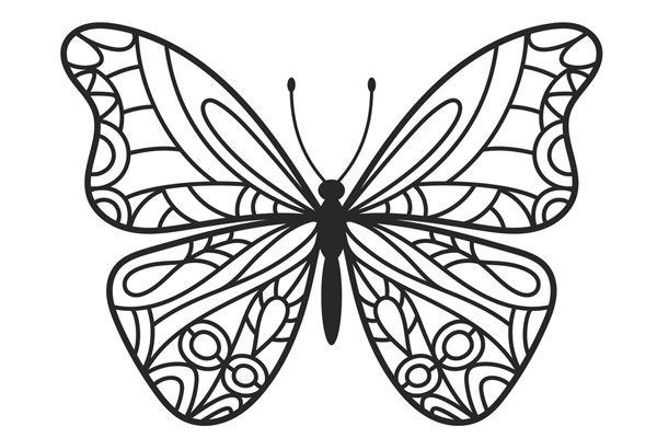 Coloriage de papillon à imprimer
