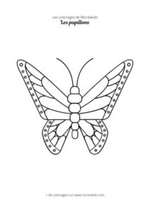 Coloriage papillon facile
