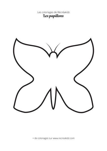 Coloriage de papillon pour enfant