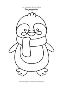 Coloriage pingouin facile