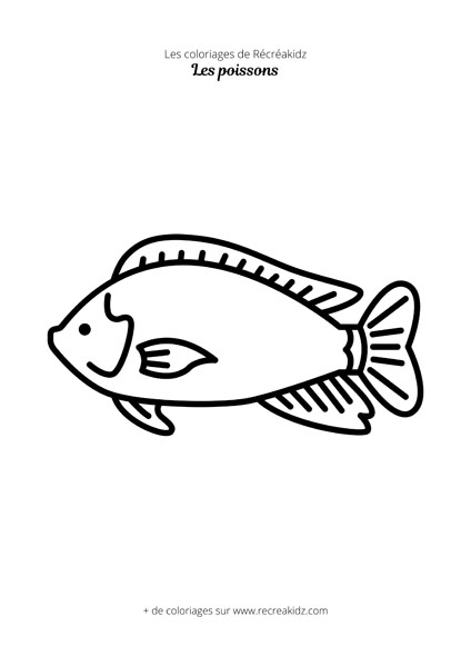 Coloriage de poisson simple