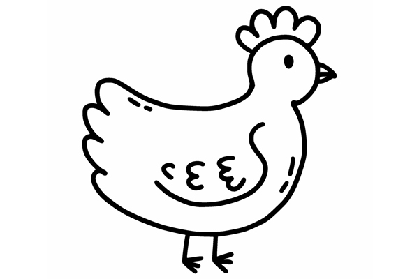 Coloriage de poule à imprimer