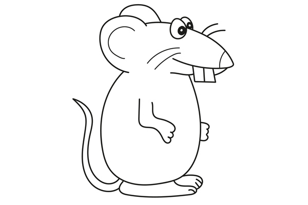 Coloriage rat à imprimer