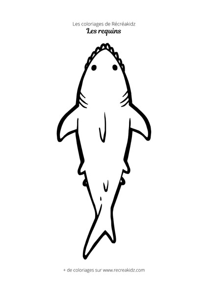 Coloriage de requin pour enfant