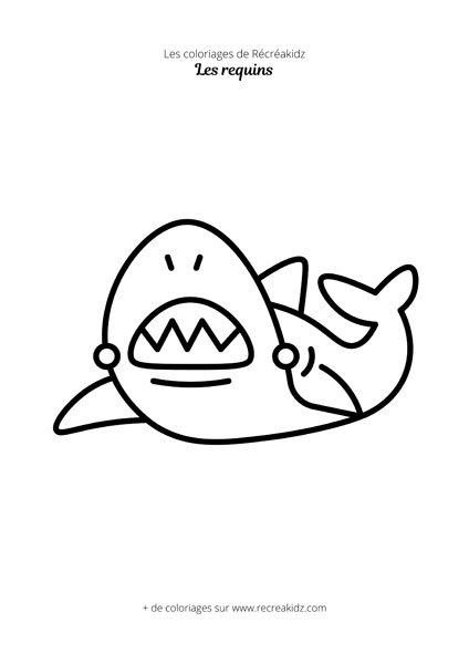 Coloriage de requin simple