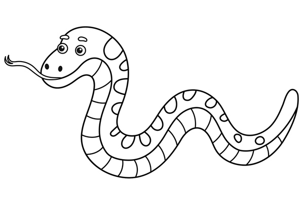 Coloriage serpent à imprimer