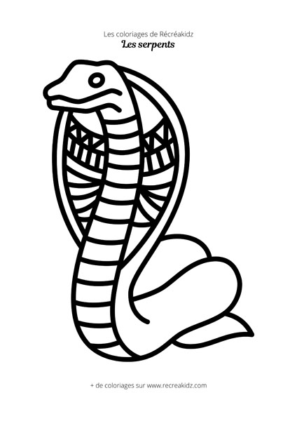 Coloriage de serpent cobra