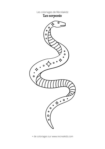 Coloriage serpent CP