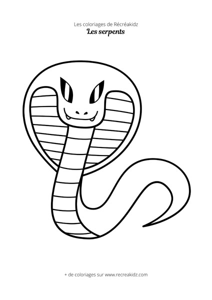 Coloriage de serpent facile