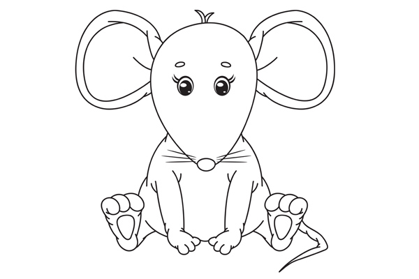 Coloriage souris à imprimer