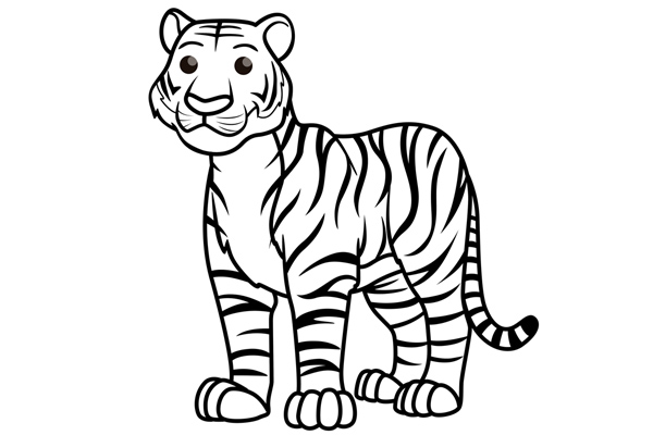 Coloriage tigre à imprimer
