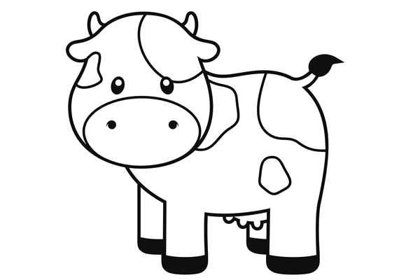 Coloriage de vache à imprimer